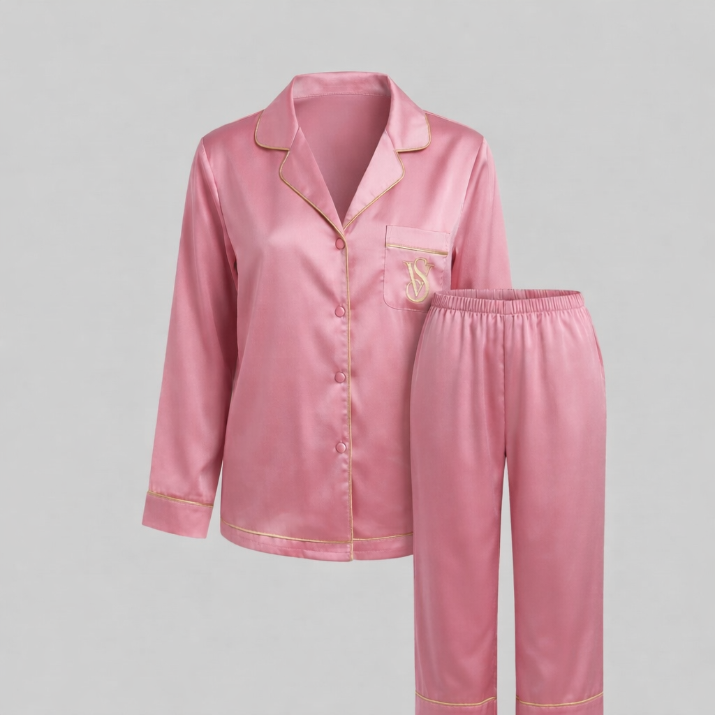 Pyjama Satin Rose Clair