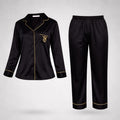 Pyjama Satin Noir et Gold