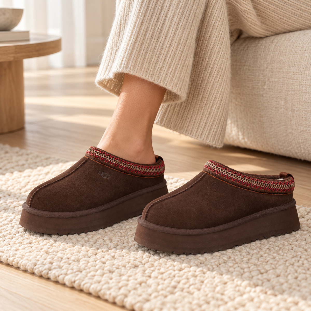 Sabot UGG Tazz à plateforme – Marron