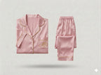 Pyjama Satin Maison Douce Demi Manche Rose bébé
