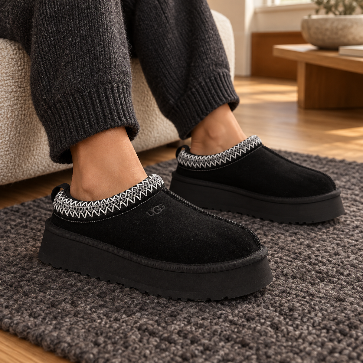 Sabot UGG Tazz à plateforme – Noir