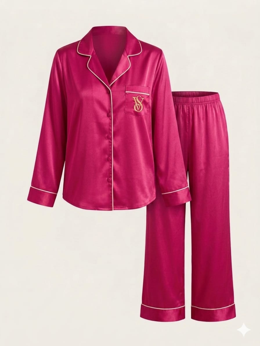 Pyjama Satin Rose Indien