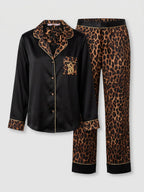 Pyjama Satin Léopard