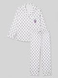 Pyjama Satin Cœur Mauve