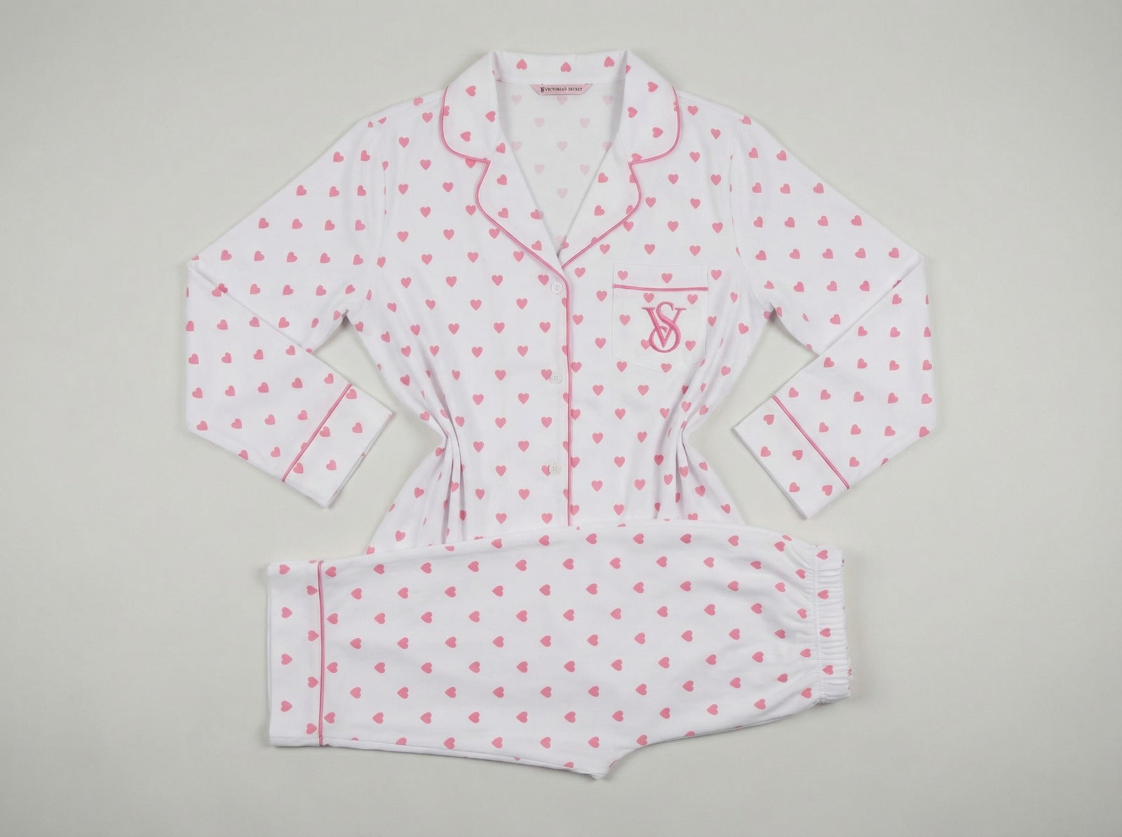 Pyjama Satin cœur Rose