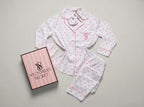 Pyjama Satin cœur Rose