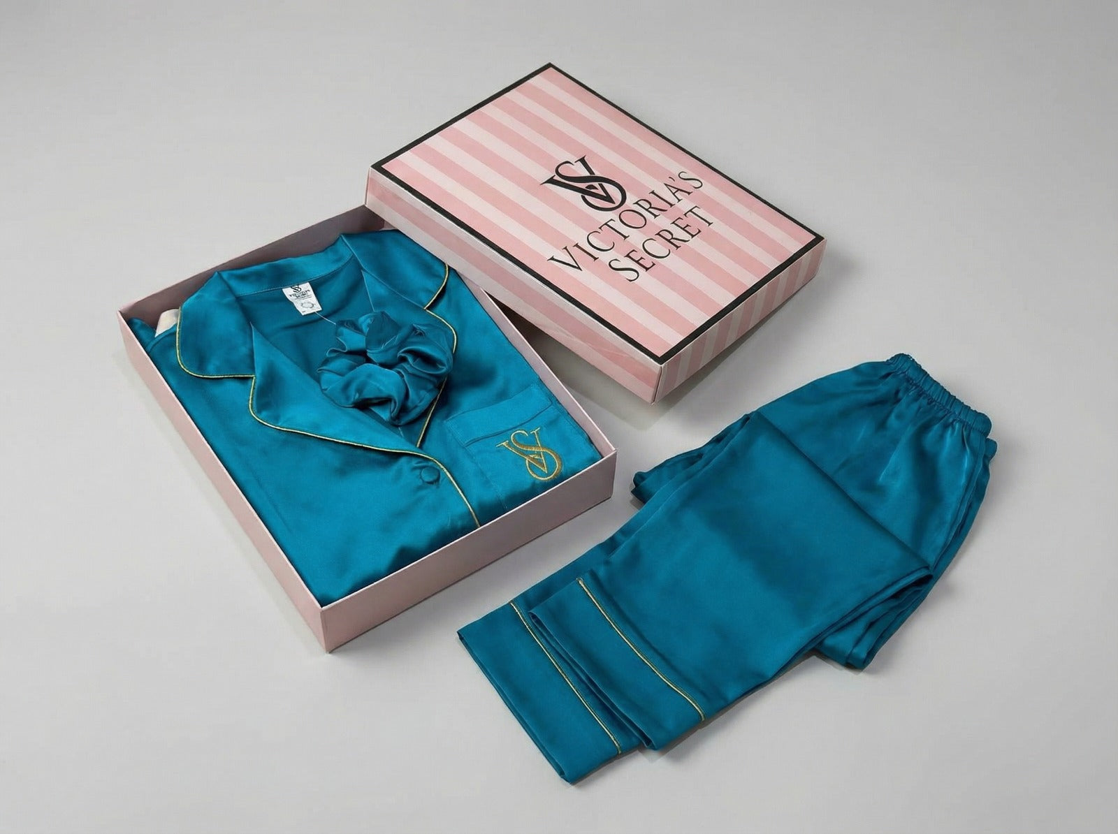 Pyjama Satin Turquoise