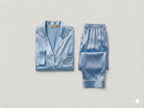 Pyjama Satin Bleu Ciel