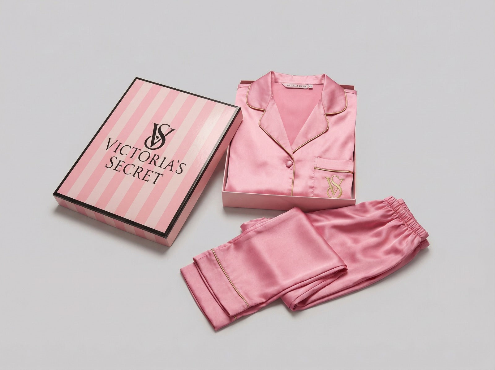 Pyjama Satin Rose Clair